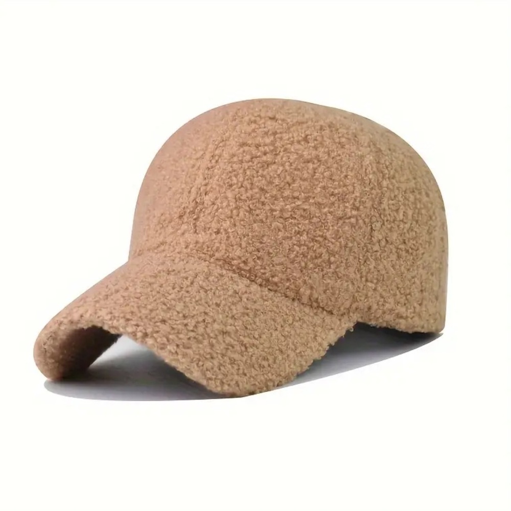Women’s Winter Fuzzy Baseball Cap Hat - Picture 4 of 6
